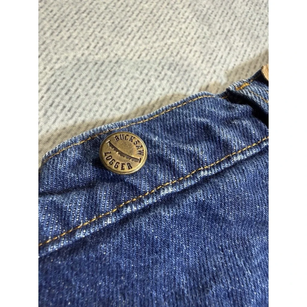 Vintage loggers Levi's Blue Cotton Denim Straight Jeans Men Suspender